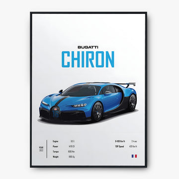 Bugatti Chiron Hypercar Poster