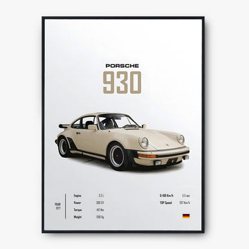Klassisches Porsche 930 Turbo Poster